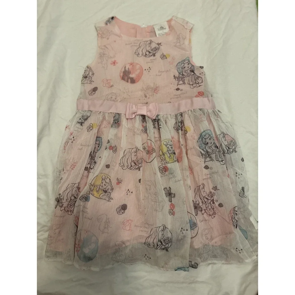 Disney Princess Snow White And Aurora Formal/casual Dress Girl Toddler Size 4.